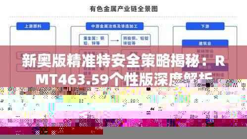 新奥版精准特安全策略揭秘:RMT463.59个性版深度解析