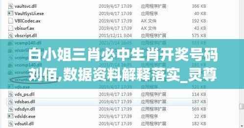 白小姐三肖必中生肖开奖号码刘佰,数据资料解释落实_灵尊境WSL291.58
