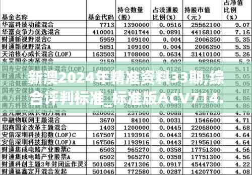新澳2024年精准资料33期,综合评判标准_标准版ACV714.45