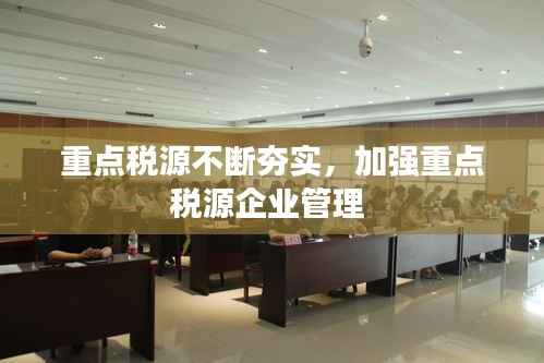重点税源不断夯实,加强重点税源企业管理