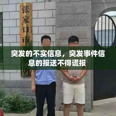 突发的不实信息，突发事件信息的报送不得谎报 